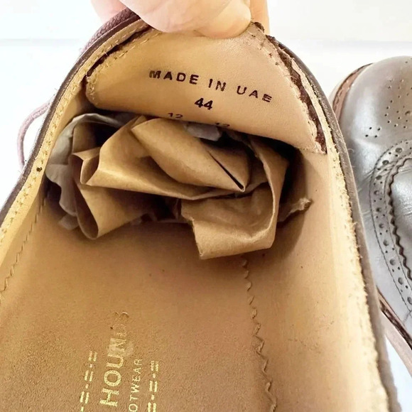 HOUSE OF HOUNDS Mens 10 UAE 44‎ Dark Brown Oxford Wingtip Dress Shoes main image 4